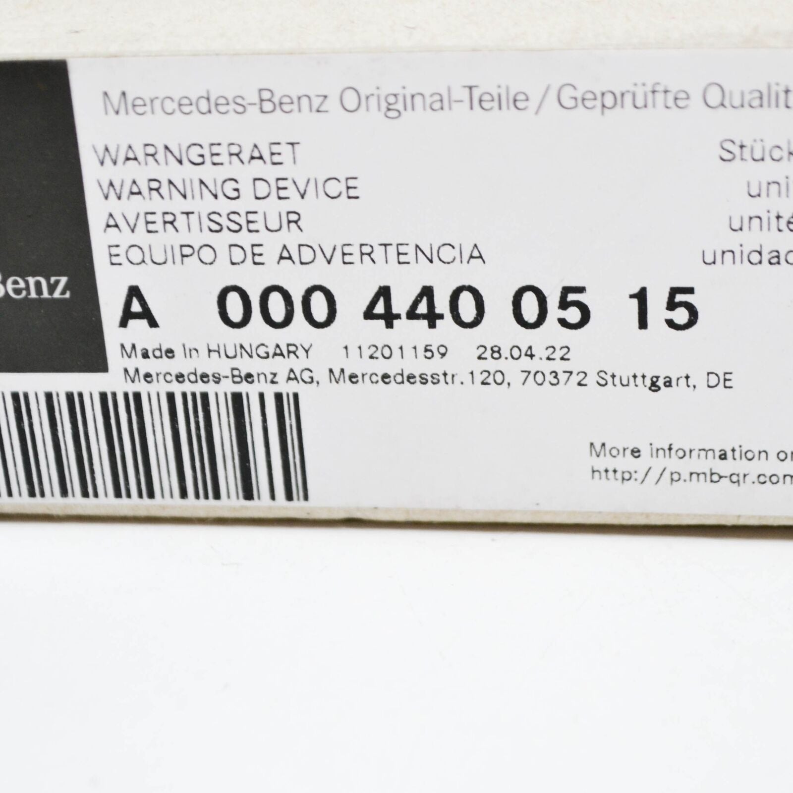 NEW MB SPRINTER W906 FRONT RIGHT MIRROR WARNING DEVICE A000440051564 ORIGINAL