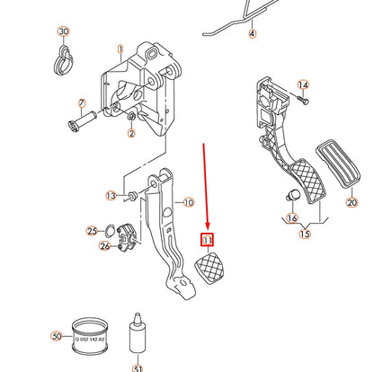 NEW AUDI A1 8X FOOT BRAKE PEDAL CAP 8N0721173A01C