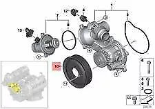 NEW BMW E70 SUV WATER PUMP PULLEY 7545295 11517545295 ORIGINAL
