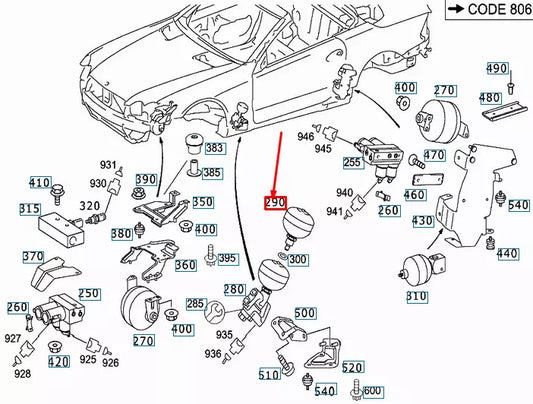 NEW MERCEDES-BENZ S W220 AIR RESERVOIR A2203270215