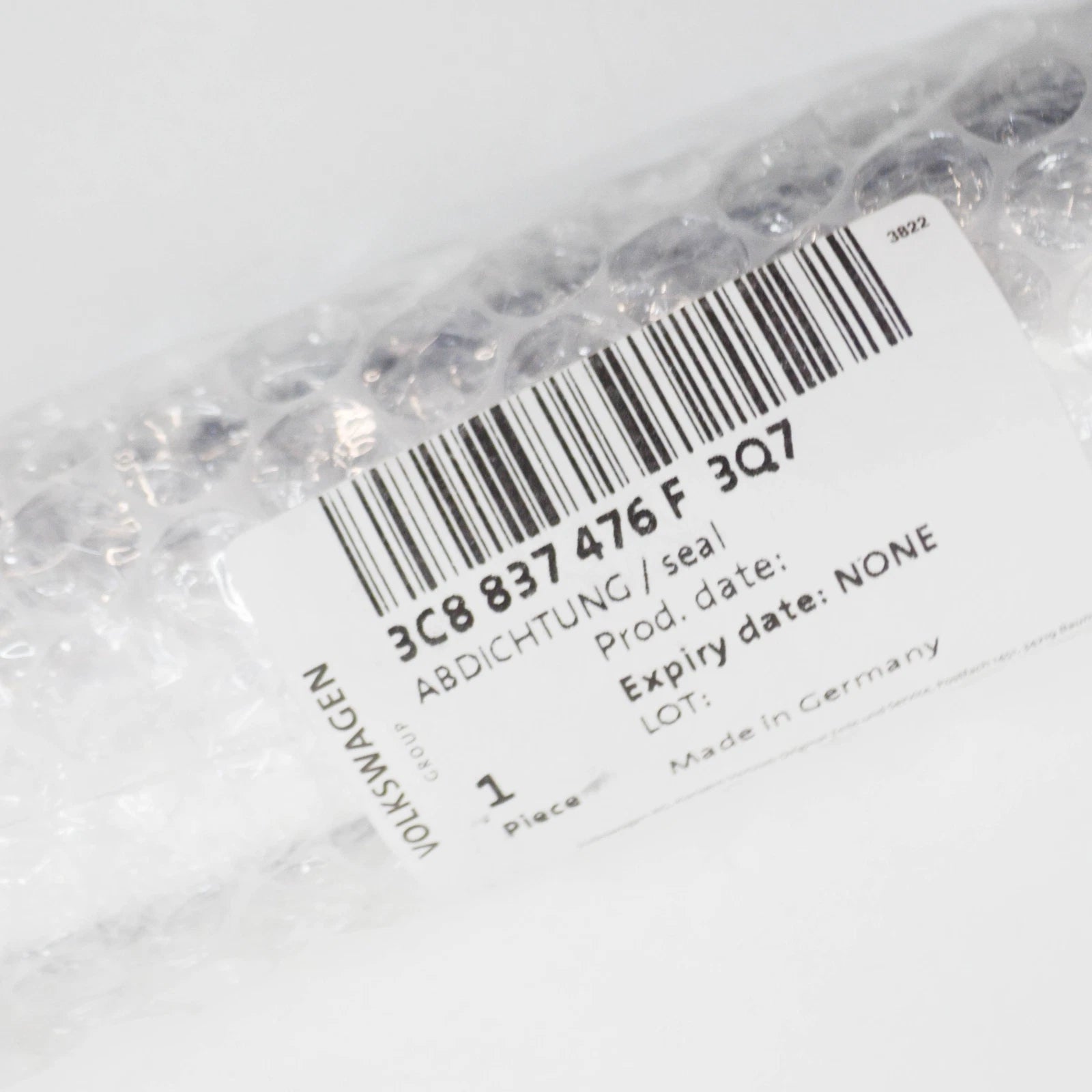 NEW VW CC 35 FRONT RIGHT OUTER DOOR WINDOW APERTURE SEAL 3C8837476F3Q7 ORIGINAL