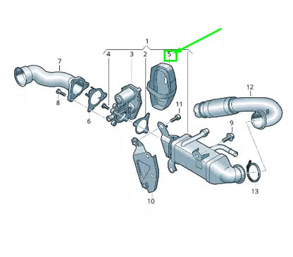 NEW VW ARTEON 3H7 EXHAUST GAS RECIRCULATION HEAT PROTECTION 05L971461A