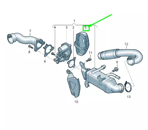 NEW VW ARTEON 3H7 EXHAUST GAS RECIRCULATION HEAT PROTECTION 05L971461A