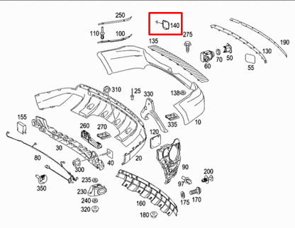 NEW MERCEDES-BENZ M-CLASS W164 REAR BUMPER TOW HOOK EYE COVER A1648850123