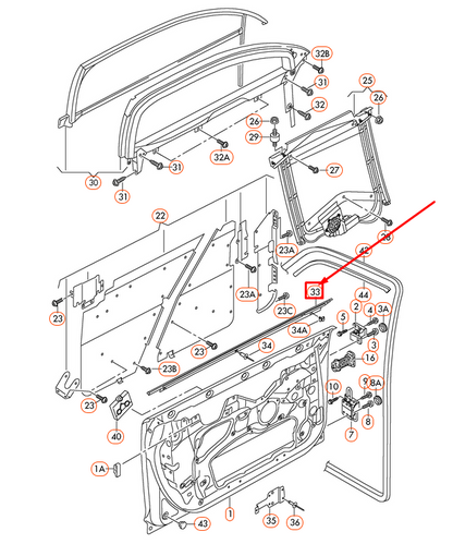 new audi a6 4f c6 front left outer window aperture seal 4f0837477a original