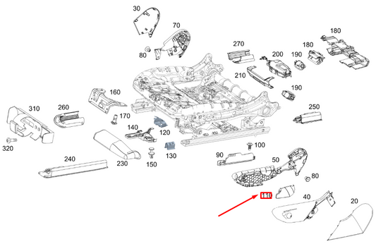 new mb gle w167 front right seat outer belt fitt. cover a16786804009051 original