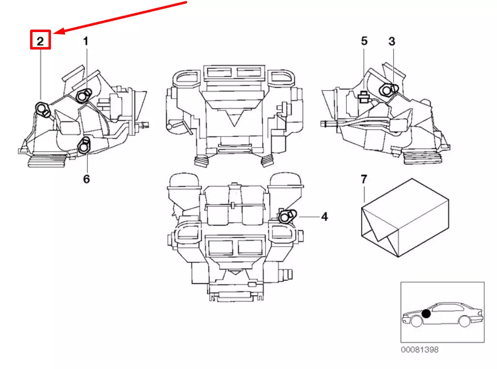 NEW BMW X5 E53 AIR CONDITIONER AIR FLOW VALVE MOTOR 64116935440 6935440 ORIGINAL