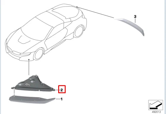NEW BMW I8 I12 FRONT RIGHT BOTTOM COVER 51757499364 ORIGINAL