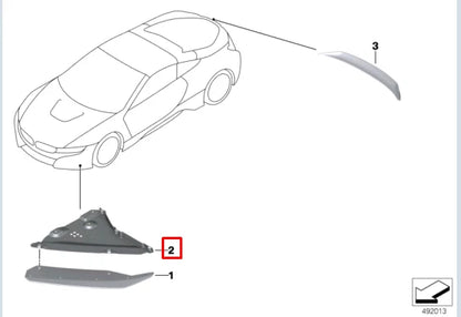 NEW BMW I8 I12 FRONT RIGHT BOTTOM COVER 51757499364 ORIGINAL
