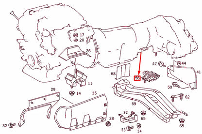 NEW MERCEDES-BENZ ML W163 ENGINE REAR RUBBER MOUNTING A1632400318 ORIGINAL
