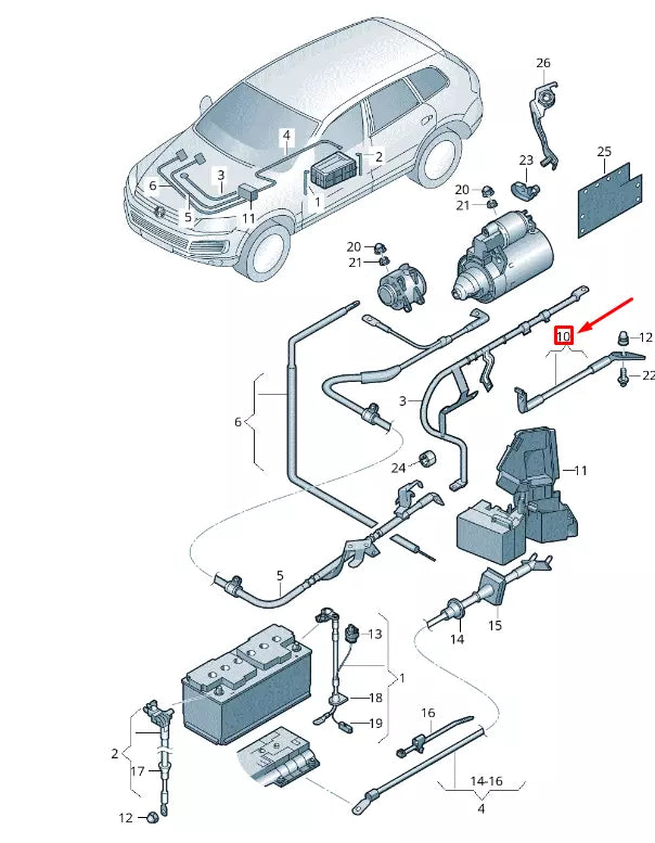 NEW VW TOUAREG 7P MK2 EARTH LINE 7P0971250