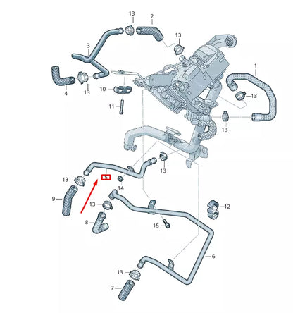 NEW VW TOUAREG 7P COOLANT HOSE PIPE 7P0819278B