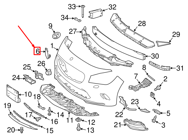 new mb cla c117 front bumper tow hook eye cover zd original