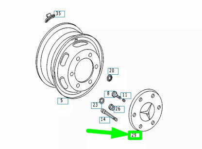 NEW MERCEDES-BENZ SPRINTER W903 WHEEL HUB COVER A6674000325 ORIGINAL