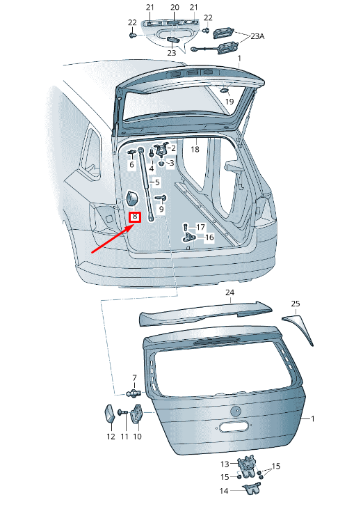 new vw sharan 7n liftgate bump stop 3c98273739b9 original