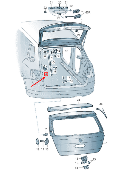 new vw sharan 7n liftgate bump stop 3c98273739b9 original