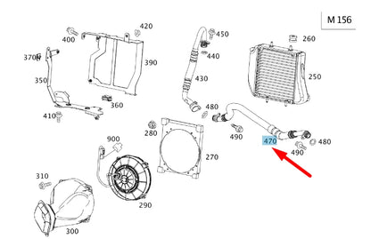 NEW MERCEDES-BENZ C W204 ENGINE AT SEPARATION POINT OIL LINE A2045001372