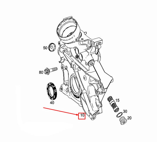 NEW MERCEDES-BENZ C W205 ENGINE TIMING CASE A2740101814 ORIGINAL