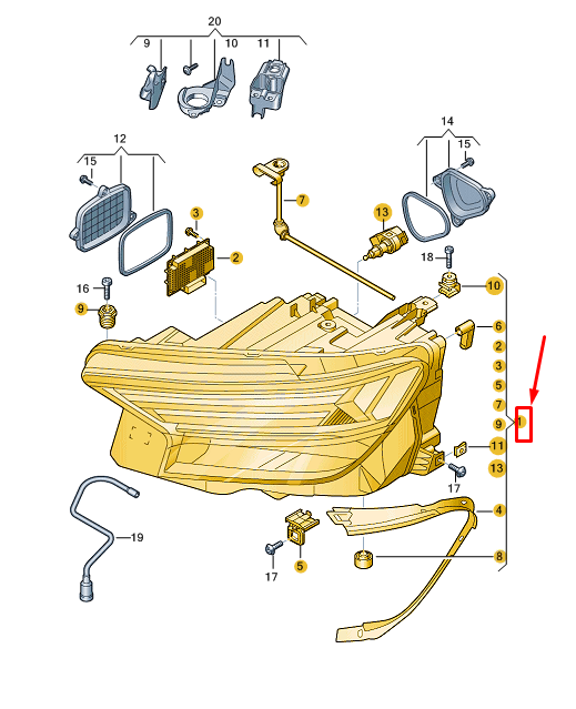 new audi q4 e-tron front right headlight lhd 89a941034d original