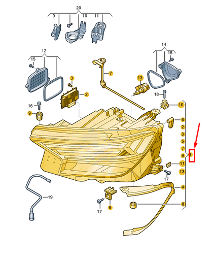 new audi q4 e-tron front right headlight lhd 89a941034d original