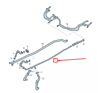 NEW AUDI R8 4S ENGINE COOLANT PIPE 4S0819270D