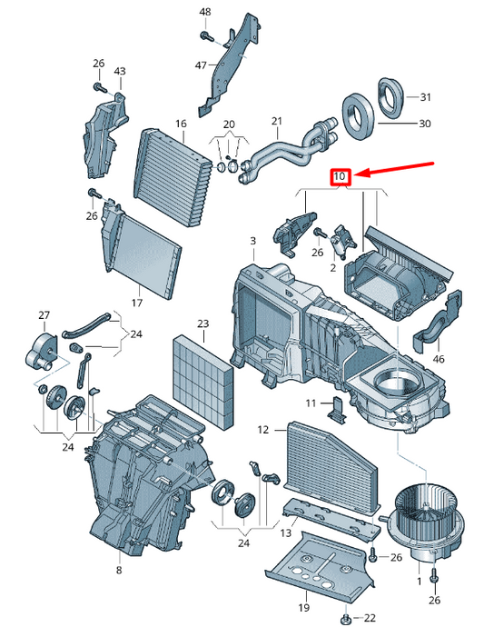 new volkswagen caddy 2k mk3 intake duct rhd 1k2819304 original