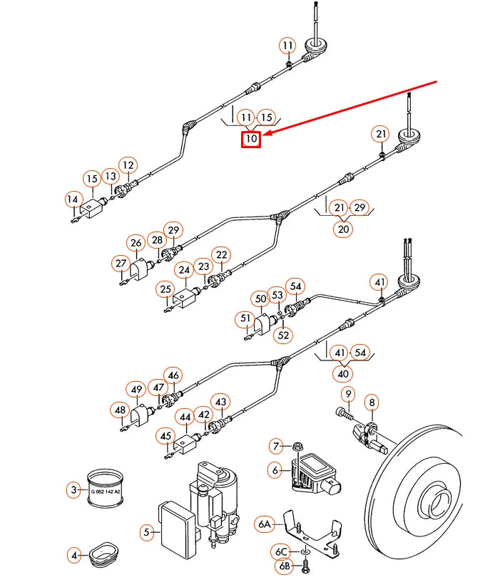 NEW VW JETTA MK6 FRONT RIGHT SPEED SENSOR WIRING HARNESS 561927903A ORIGINAL