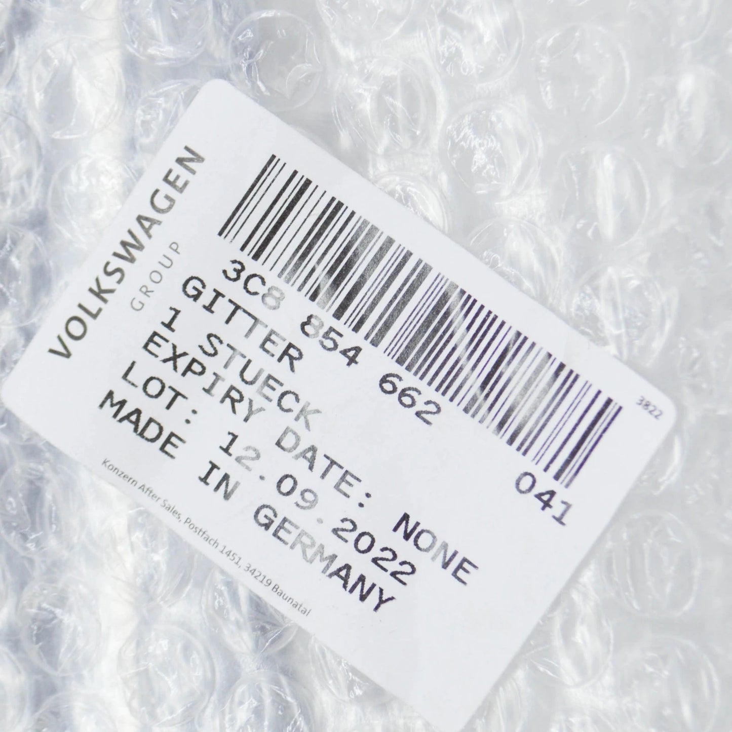 NEW VOLKSWAGEN CC 358 RIGHT FOG LIGHT GRILLE 3C8854662A041 3C8854662A 041