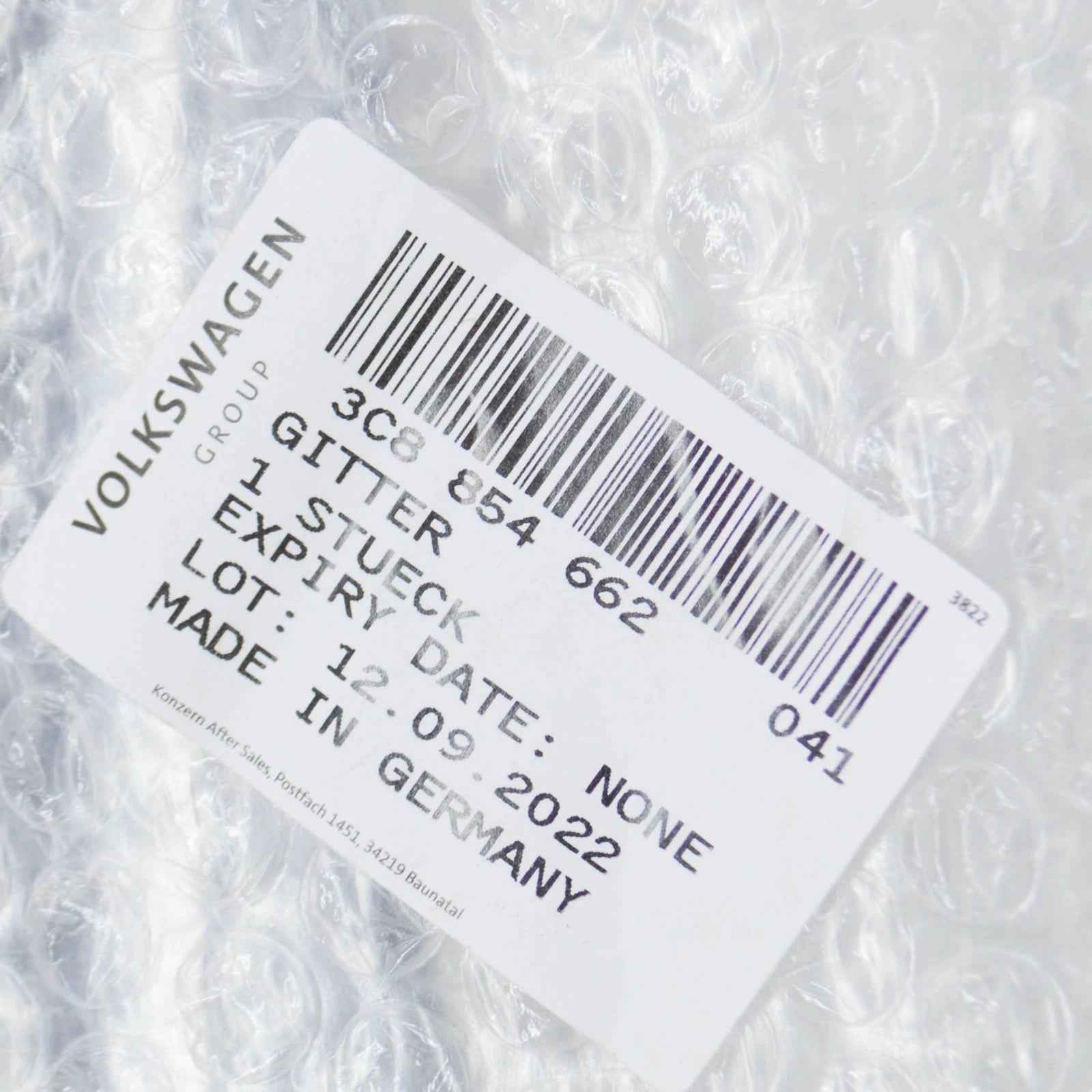 NEW VOLKSWAGEN CC 358 RIGHT FOG LIGHT GRILLE 3C8854662A041 3C8854662A 041