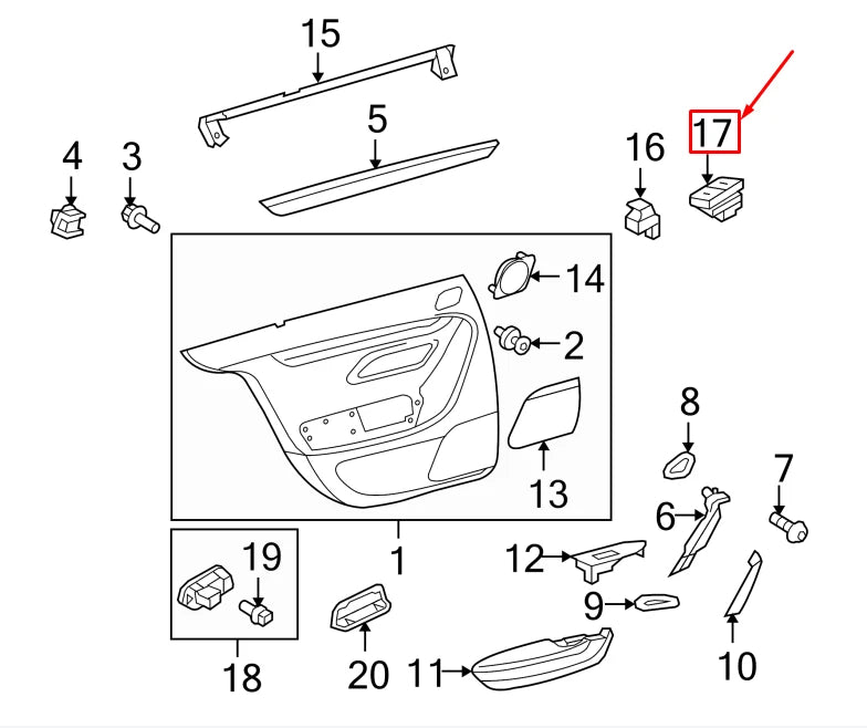 NEW VW JETTA III 1K MK3 RIGHT CENTRAL LOCK SWITCH LHD 1K0962126BREH ORIGINAL