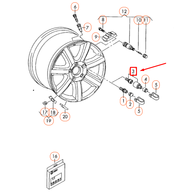 NEW AUDI Q7 4L WHEEL BOLT 4L0698139B824 ORIGINAL