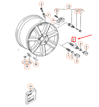 NEW AUDI Q7 4L WHEEL BOLT 4L0698139B824 ORIGINAL
