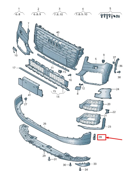 NEW AUDI Q2 GA FRONT RIGHT WHEEL HOUSING LINER TRIM 81A807824A