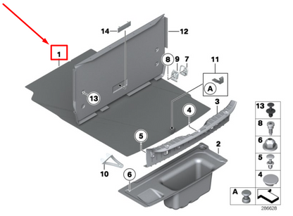 new bmw 5 f10 luggage compartment floor carpet 51477222131 7222131 original