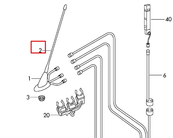 NEW VW POLO 9N ROOF ANTENNA 6R0035849A