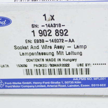 new ford ranger t6 front right door lamp socket and wire 1902892 original