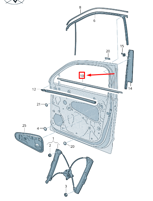 new volkswagen tiguan ad1 front left door molding trim 5nn8374775ap original