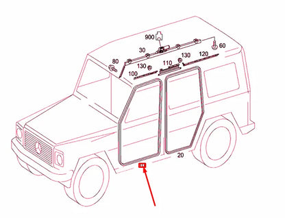 NEW MERCEDES-BENZ G W463 FRONT LEFT DOOR SEAL A46372102809051 ORIGINAL