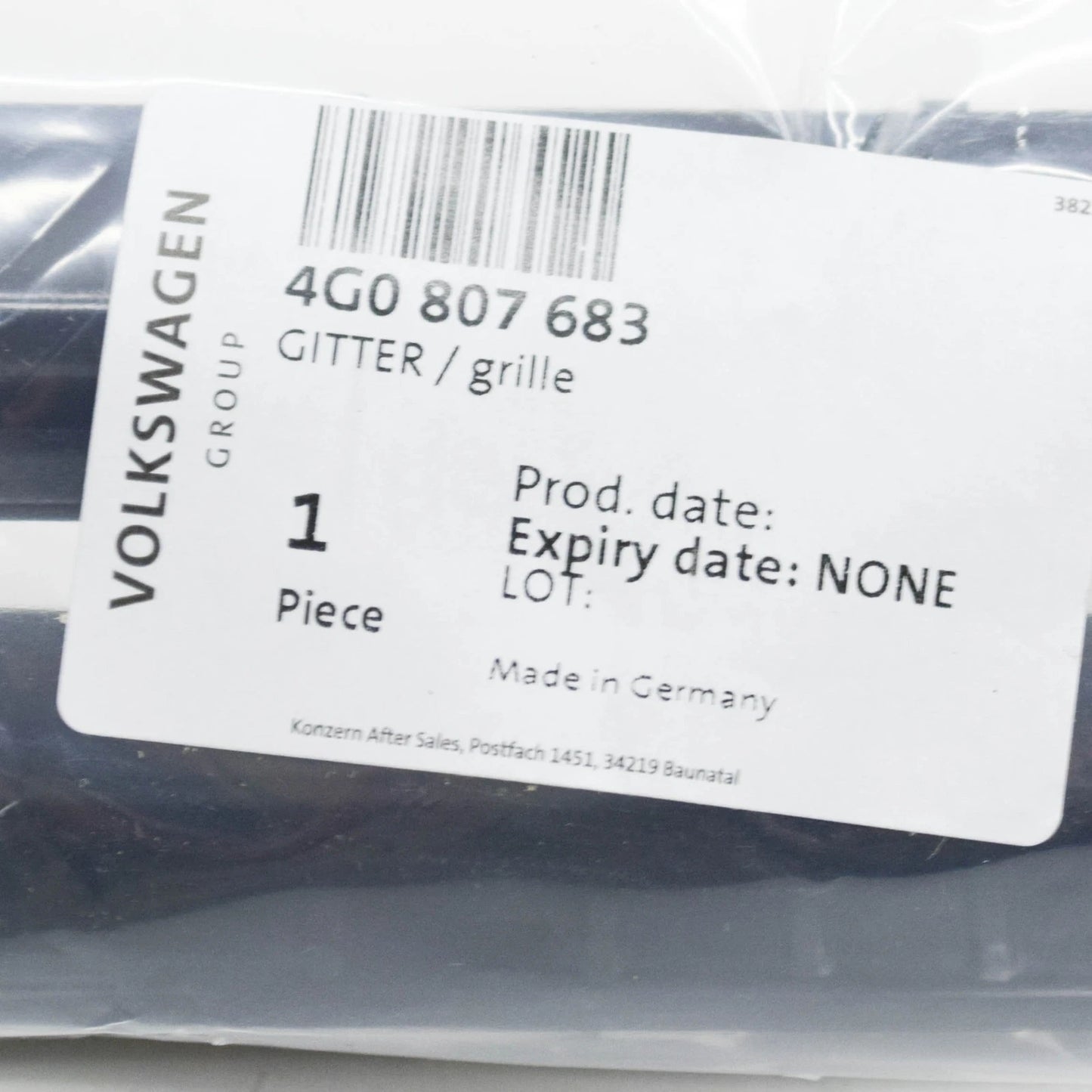 NEW AUDI A6 ALLROAD 4GHFRONT BUMPER LOWER CENTER GRILLE 4G0807683 ORIGINAL