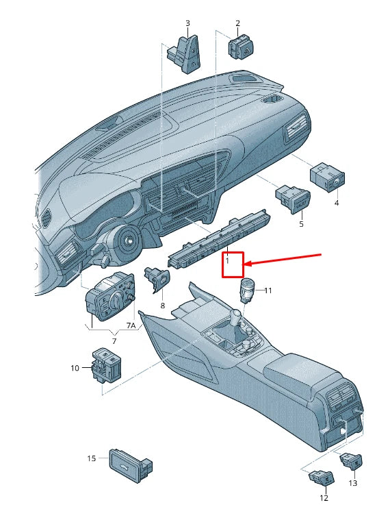 NEW AUDI A6 AVANT C7 INSTRUMENT PANEL ABS MULTIPLE SWITCH 4G0927137AP6PS