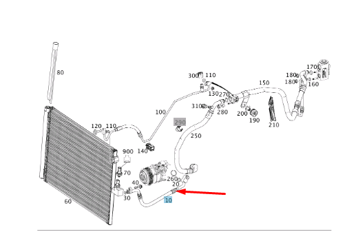 NEW MERCEDES-BENZ SL R231 A/C AIR CON REFRIGERANT PIPE HOSE A2318300115 ORIGINAL