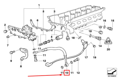 NEW BMW Z3 E36 ENGINE CYLINDER HEAD VANOS OIL PIPE 1406655 11361406655 ORIGINAL