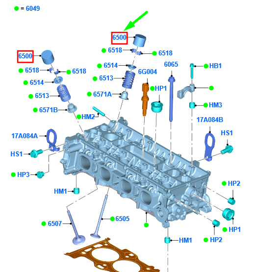new ford mondeo mk5 valve tappet 5103654 cm5e-6500-fab original