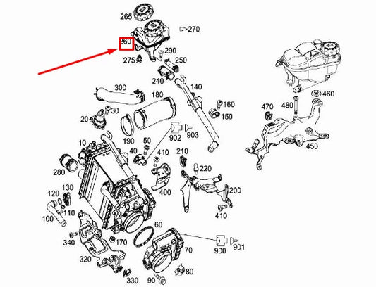 NEW MERCEDES-BENZ S W222 EXPANSION TANK A1772000285