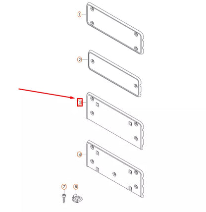 NEW AUDI A6 C7 FRONT LICENCE PLATE HOLDER 4G0807285ADT94