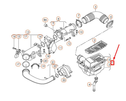 NEW VOLKSWAGEN BEETLE A5 AIR FILTER BOX 1K0129607AC ORIGINAL
