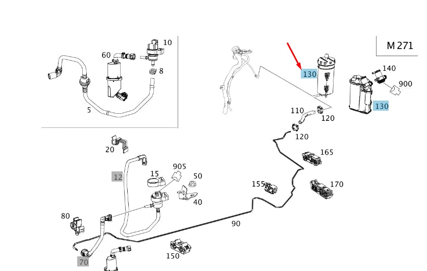 NEW MERCEDES-BENZ E W212 ACTIVATED CHARCOAL FILTER A2124700659 ORIGINAL