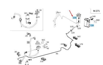 NEW MERCEDES-BENZ E W212 ACTIVATED CHARCOAL FILTER A2124700659 ORIGINAL