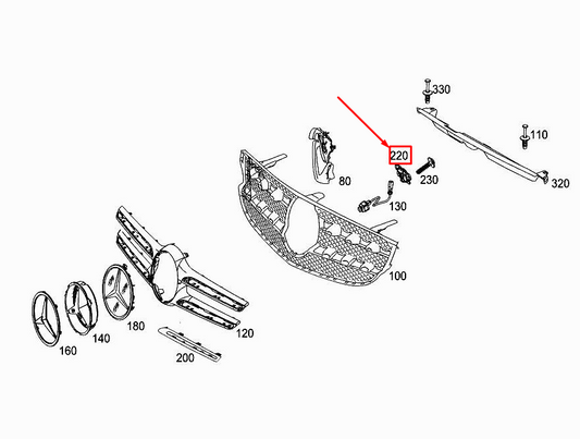 new mercedes-benz glc x253 front camera bracket a2538850101 original