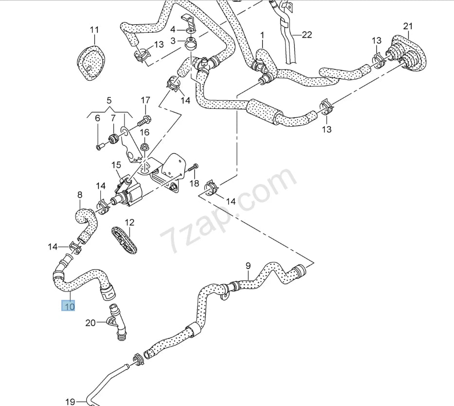NEW AUDI A8 D4 HEATING HOSE 4H0819334N